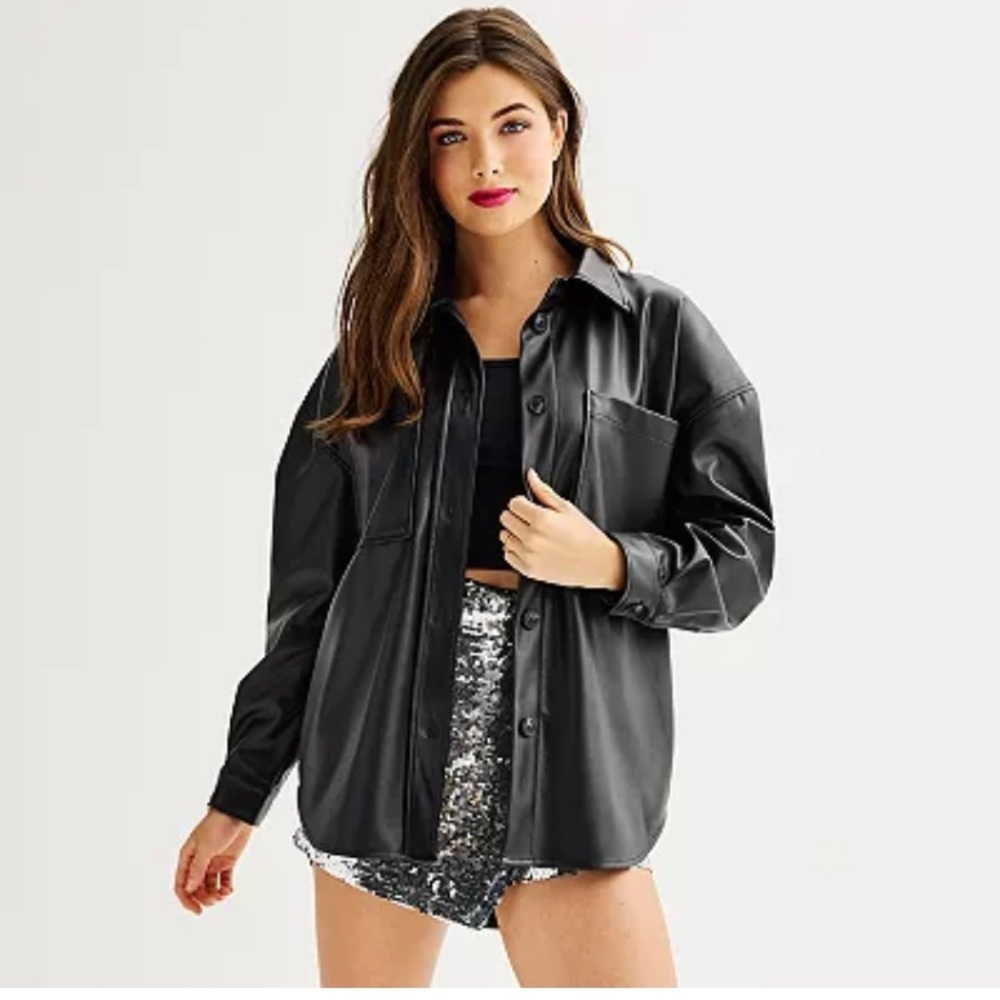 Juicy by Juicy Couture Faux Leather Shacket